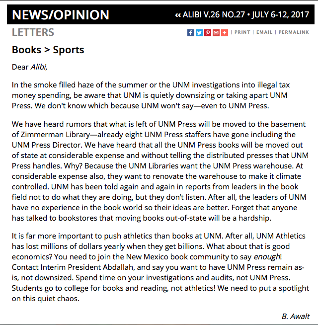 Letters: Books &#62; Sports
